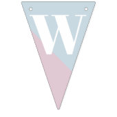 ピンクブルーツインズベビーシャワーバンティングフラグ バンティングフラッグ (第2の旗)