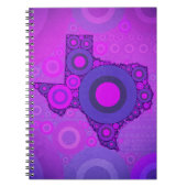 ピンクブルーテキサス州モザイク ノートブック (正面)