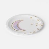 ピンクブルートゥインクルリトルスタープレートジェンダー表示 ペーパープレート (アングル)