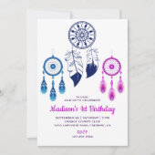 ピンクブルートライバルボホドリーム捕手バースデーパーティー 招待状 (正面)