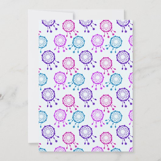 ピンクブルートライバルボホドリーム捕手バースデーパーティー 招待状 (裏面)