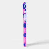 ピンクブルーネイビーの幾何学的パターン Case-Mate iPhoneケース (裏面 / 左)