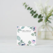 ピンクブルーバラフローラネックレスブレスレットディスプレイ スクエア名刺 (スタンド正面)