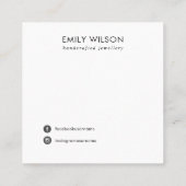 ピンクブルーバラフローラブレスレックスディスプレイ スクエア名刺 (裏面)