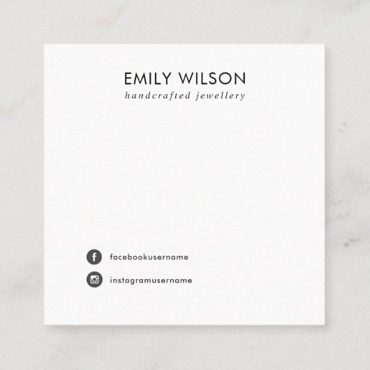 ピンクブルーバラフローラブレスレックスディスプレイ スクエア名刺 (裏面)