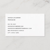 ピンクブルーパステルグラデーション(金ゴールド線) 名刺 (裏面)