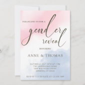 ピンクブルーパステルジェンダーリビールパーティー 招待状 (正面)