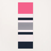 ピンクブルーパステルストライプズ ヨガマット (正面)