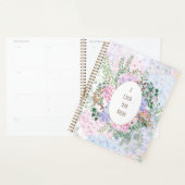 ピンクブルーパープルアジサイ配列1パターン プランナー手帳 (ディスプレー)