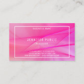 ピンクブルーパープルエレガントトレンディーカラーテンプレート 名刺 (裏面)