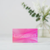 ピンクブルーパープルエレガントトレンディーカラーテンプレート 名刺 (スタンド正面)