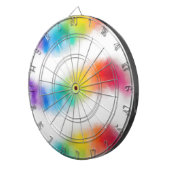 ピンクブルーパープルグリーントレンディーテンプレート ダーツボード (正面右)