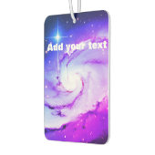 ピンクブルーパープルネブラ銀河系にテキスト名を追加 カーエアーフレッシュナー (左)