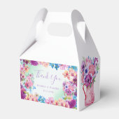 ピンクブルーパープルフラワーフェイスボックスあなたのお祝い フェイバーボックス (裏面サイド)