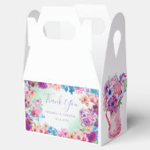 ピンクブルーパープルフラワーフェイスボックスあなたのお祝い フェイバーボックス (オープン)