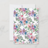 ピンクブルーパープルフローラ卒業救期日 招待状 (裏面)