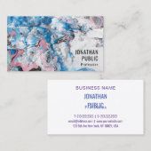 ピンクブルーパープルモダン抽象芸術エレガントテンプレート 名刺 (正面/裏面)