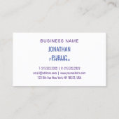 ピンクブルーパープルモダン抽象芸術エレガントテンプレート 名刺 (裏面)