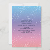 ピンクブルーパープルレインボーグラデーション卒業写真 案内状 (裏面)