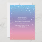ピンクブルーパープルレインボーグラデーション卒業写真 案内状 (裏面)