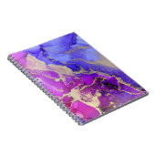 ピンクブルーパープル金ゴールド抽象芸術ノートブック ノートブック (右側)