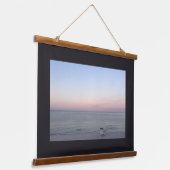 ピンクブルービーチ海 吊り下げ型タペストリー (傾斜あり)