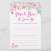 ピンクブルーピーチフローラガールベビーシャワーアドバイス (正面)