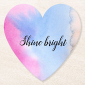 ピンクブルーピーチ絞り染め ペーパーコースター (正面)