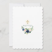 ピンクブルーフローズインビタシオンデバウティゾスペインの 招待状 (裏面)