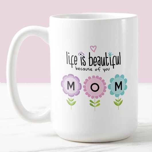 ピンクブルーフローラは母の日が美しい コーヒーマグカップ