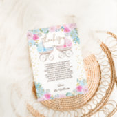 ピンクブルーフローラジェンダーが赤ちゃんシャワーを明らかにする サンキューカード