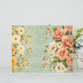 ピンクブルーフローラジャンクジャーナルスクラップブック紙 (スタンド正面)