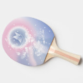 ピンクブルーフローラバタフライファンタジー 卓球ラケット (横)