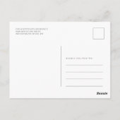 ピンクブルーフローラベビーシャワー招待状 ポストカード (裏面)