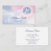 ピンクブルーフローラ蝶 名刺 (正面/裏面)