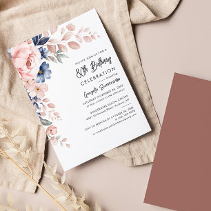 ピンクブルーフローラ80th Birthday Partyへの招待