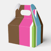 ピンクブルーブラウングリーンモダンバースデーパーティーのお気に入り フェイバーボックス (裏面サイド)