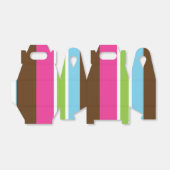 ピンクブルーブラウングリーンモダンバースデーパーティーのお気に入り フェイバーボックス (折り畳みなし)