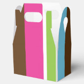 ピンクブルーブラウングリーンモダンバースデーパーティーのお気に入り フェイバーボックス (オープン)