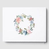 ピンクブルーボーホグリーンリーリース結婚ズ ゲストブック (裏面)