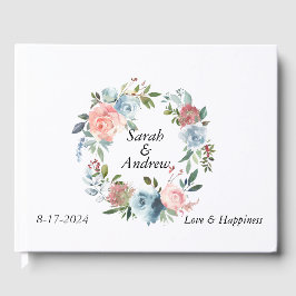 ピンクブルーボーホグリーンリーリース結婚ズ ゲストブック