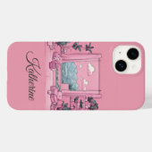 ピンクブルーマウンテンビューボスレディーガールフレンド Case-Mate iPhoneケース (裏面 (横))