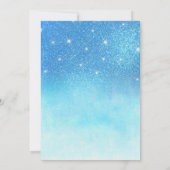 ピンクブルーマーメイドグリッター水彩赤ちゃんシャワー 招待状 (裏面)