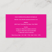 ピンクブルーメディカルクロッグユニフォーム 名刺 (裏面)