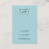 ピンクブルーモダンシンプルエレガントテンプレート 名刺 (裏面)