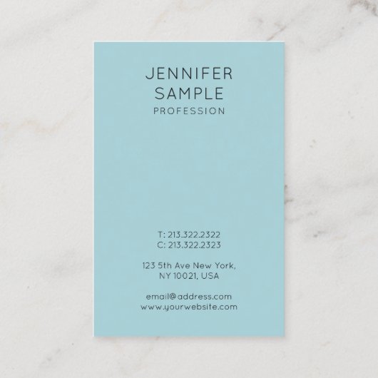 ピンクブルーモダンシンプルエレガントテンプレート 名刺 (裏面)