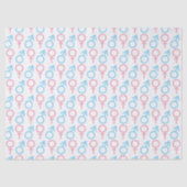 ピンクブルーユニセックスパターンの性別は組織を明らかにする 薄葉紙 (正面)