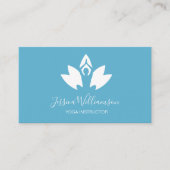 ピンクブルーヨガインストラクターカスタム 名刺 (正面)