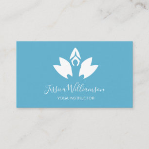 ピンクブルーヨガインストラクターカスタム 名刺