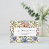 ピンクブルーワイルドフラワーズコテージコアムービング 案内ポストカード (スタンド正面)